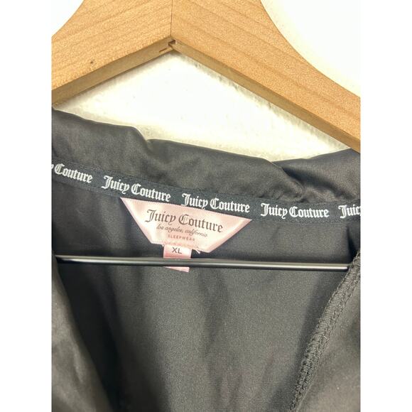 Juicy Couture Women's 2 Piece Pajama Bling Set Black Sz XL Y2K Style Loungewear - Picture 6 of 10